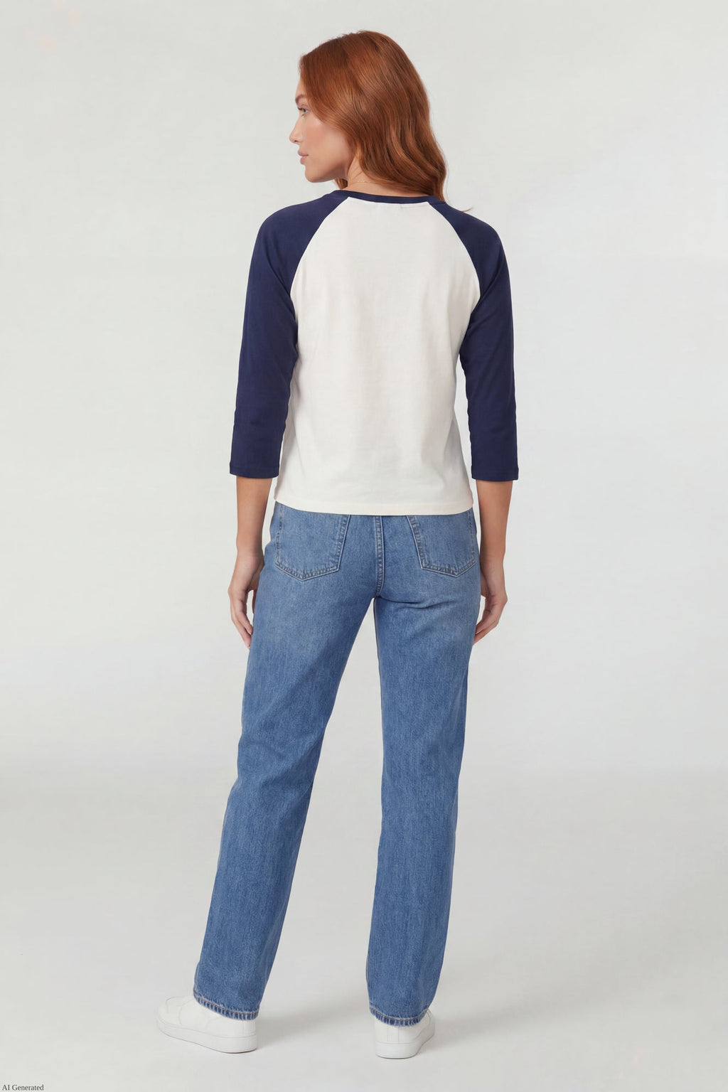 Graphic Raglan 3/4 Sleeve Top