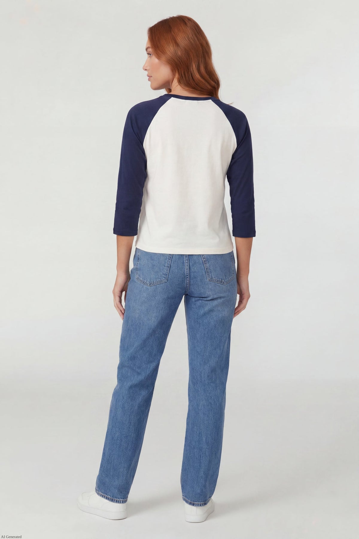Graphic Raglan 3/4 Sleeve Top