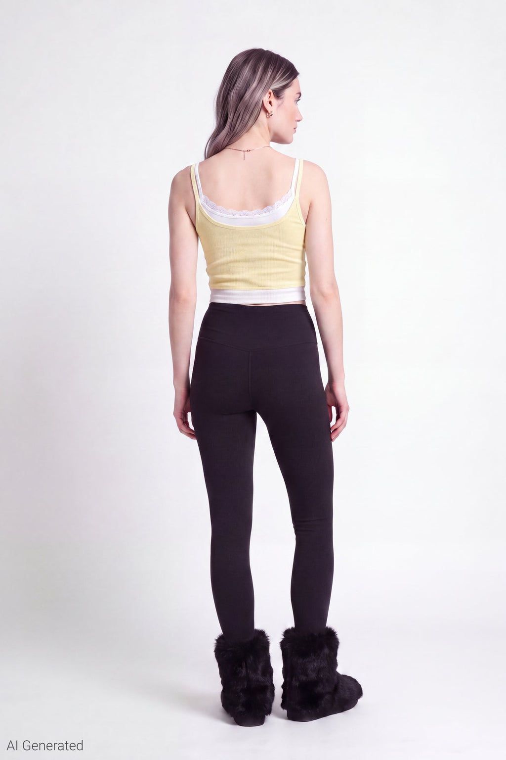 Ribbed Lace Trim Layered Twofer Tank
