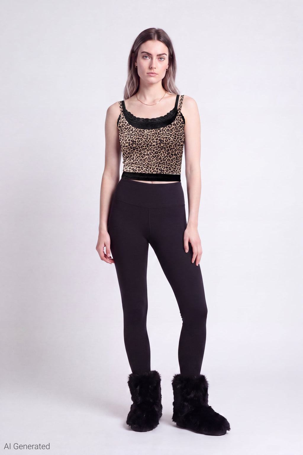 Ribbed Lace Trim Layered Twofer Tank