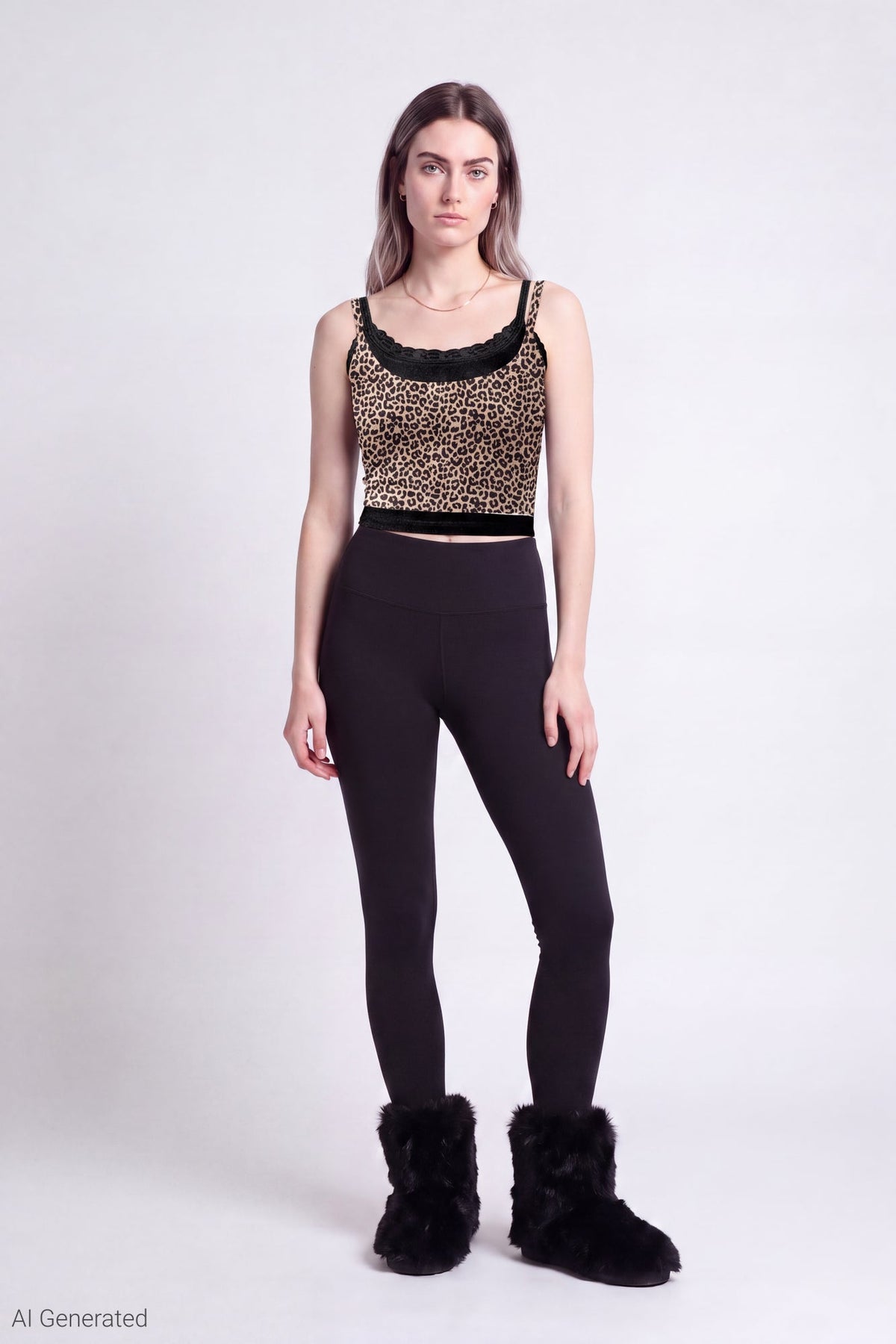 Ribbed Lace Trim Layered Twofer Tank