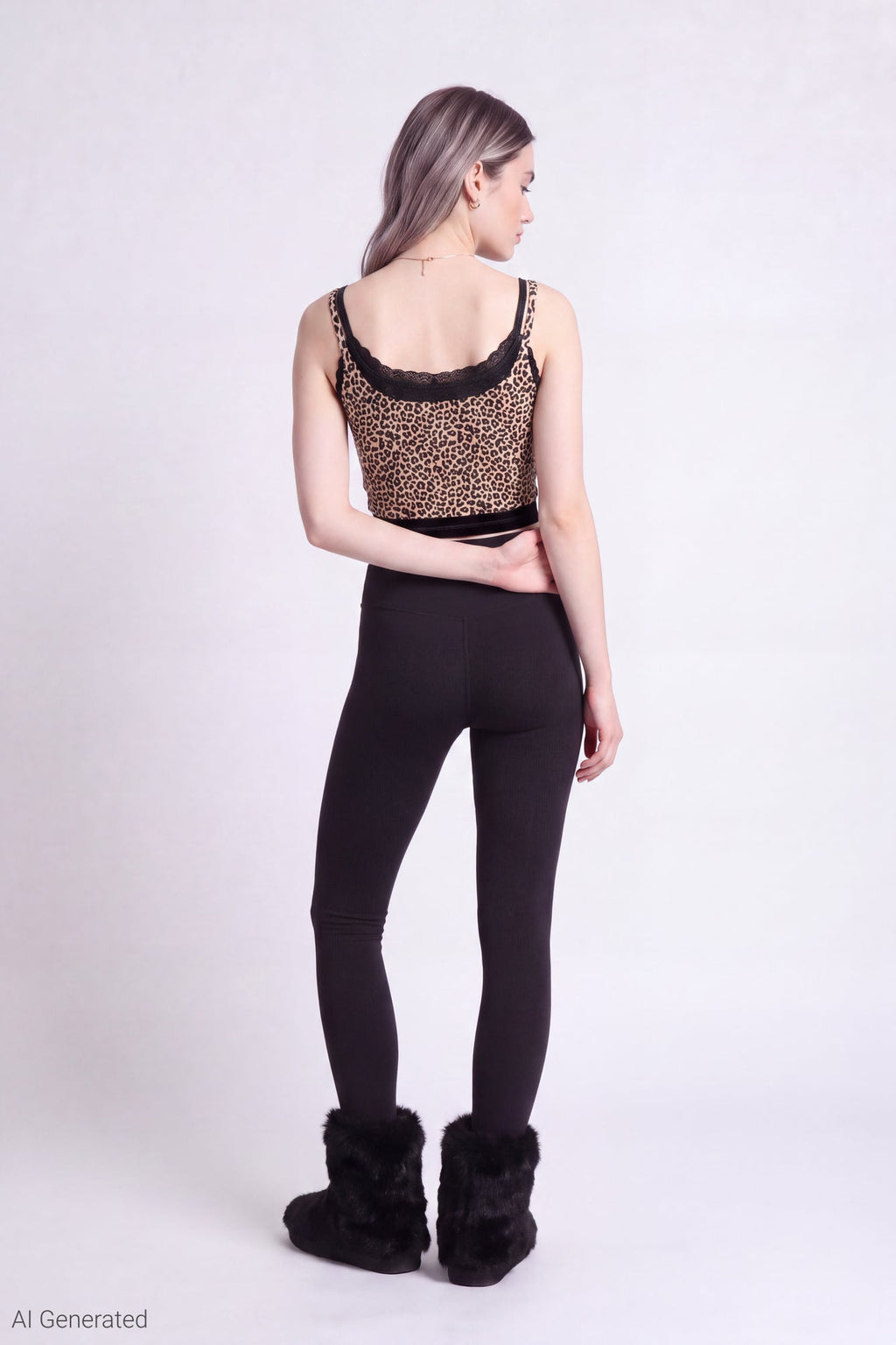 Ribbed Lace Trim Layered Twofer Tank