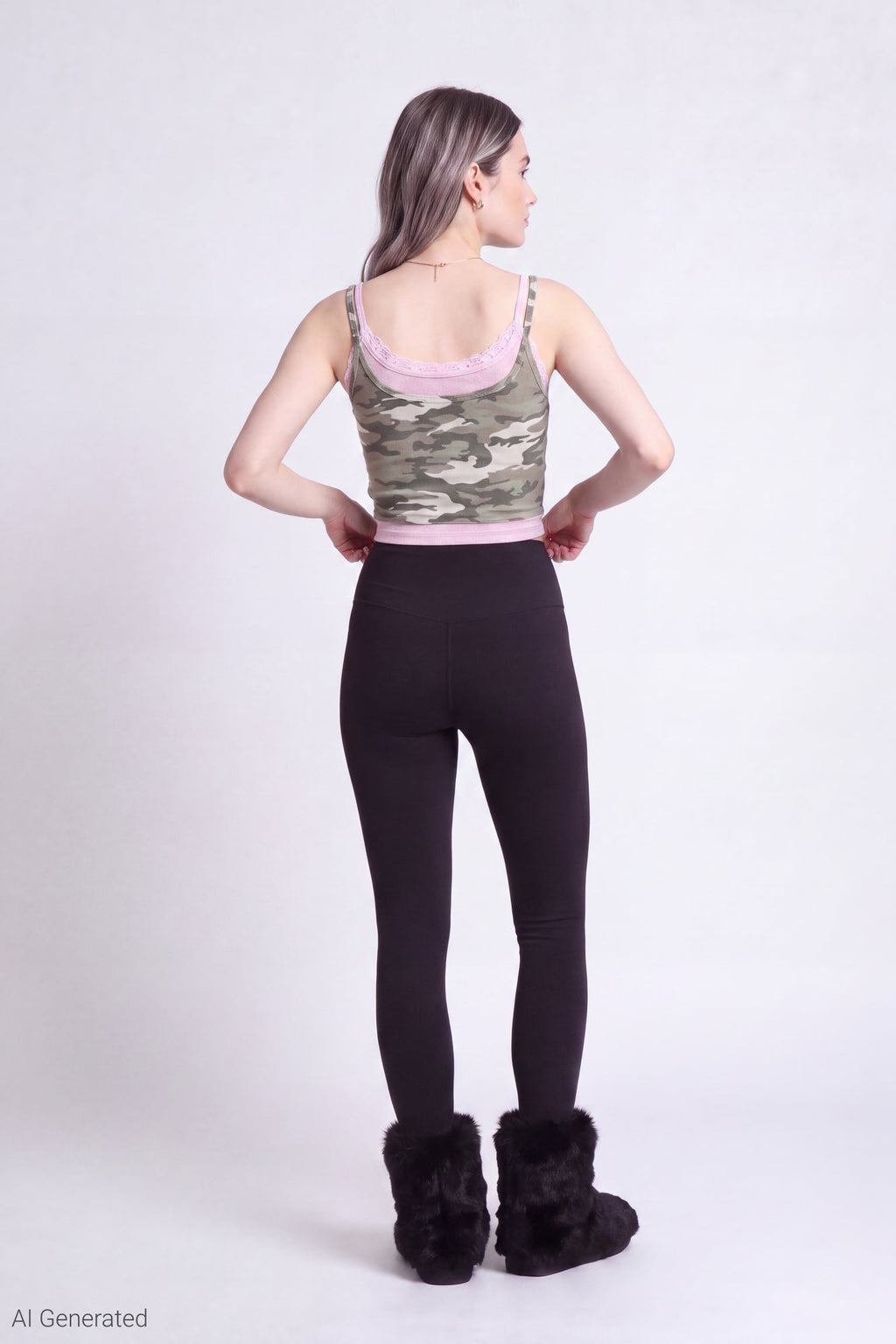 Ribbed Lace Trim Layered Twofer Tank