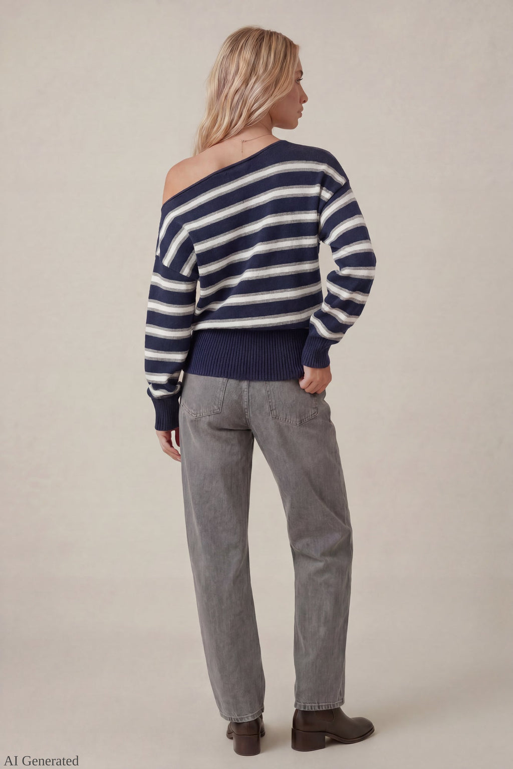 Ribbed Off-Shoulder Sweater