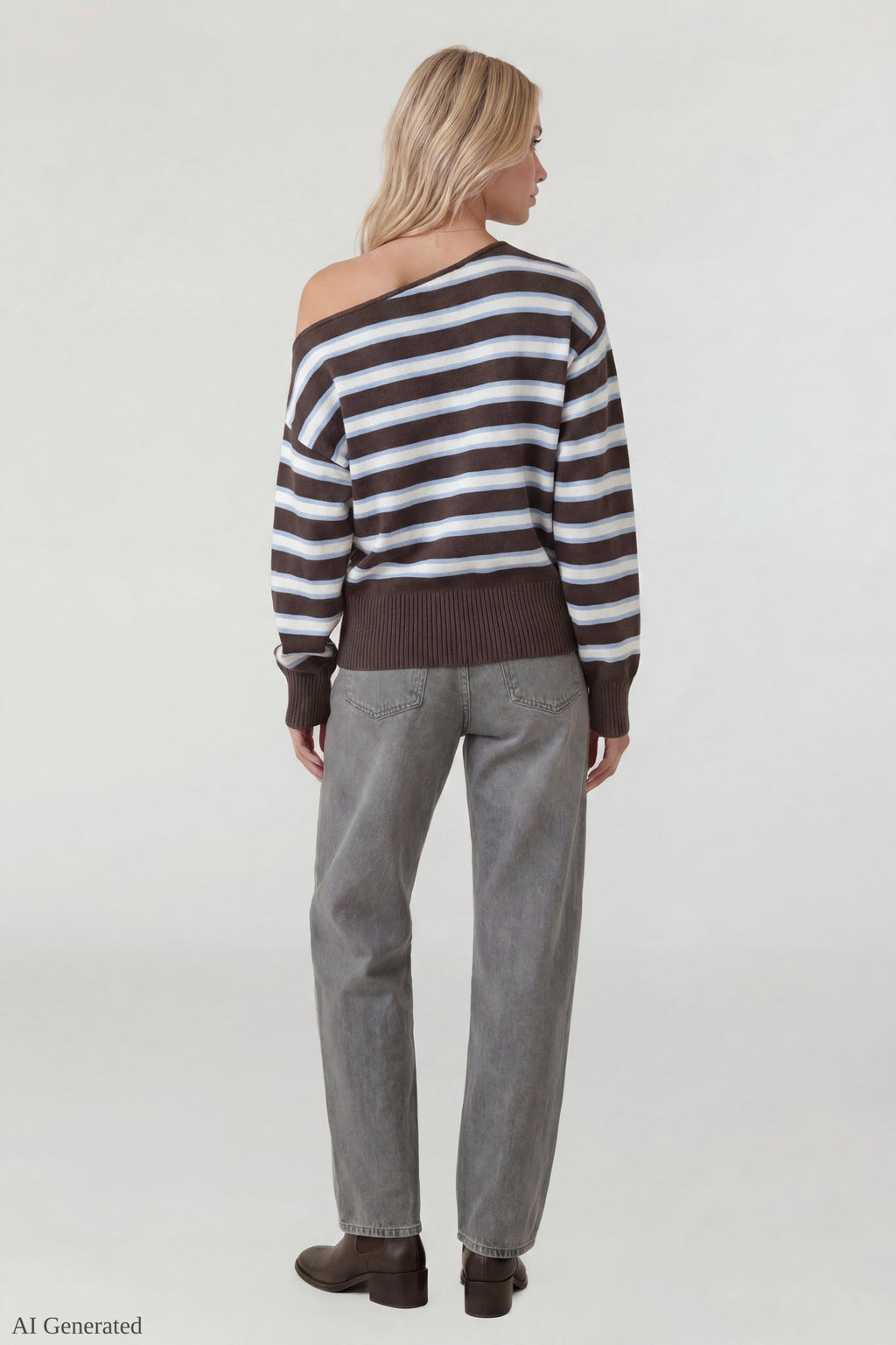 Ribbed Off-Shoulder Sweater