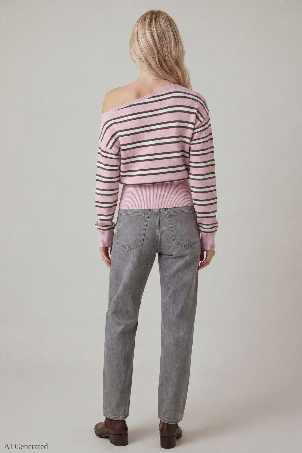 Ribbed Off-Shoulder Sweater