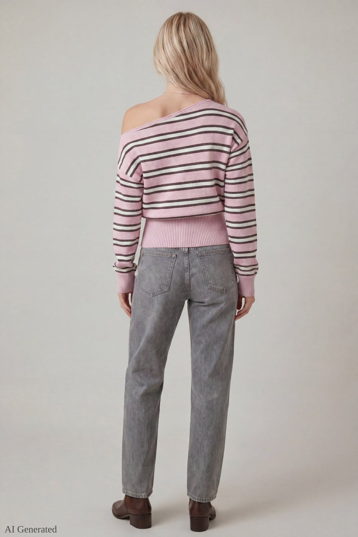 Ribbed Off-Shoulder Sweater
