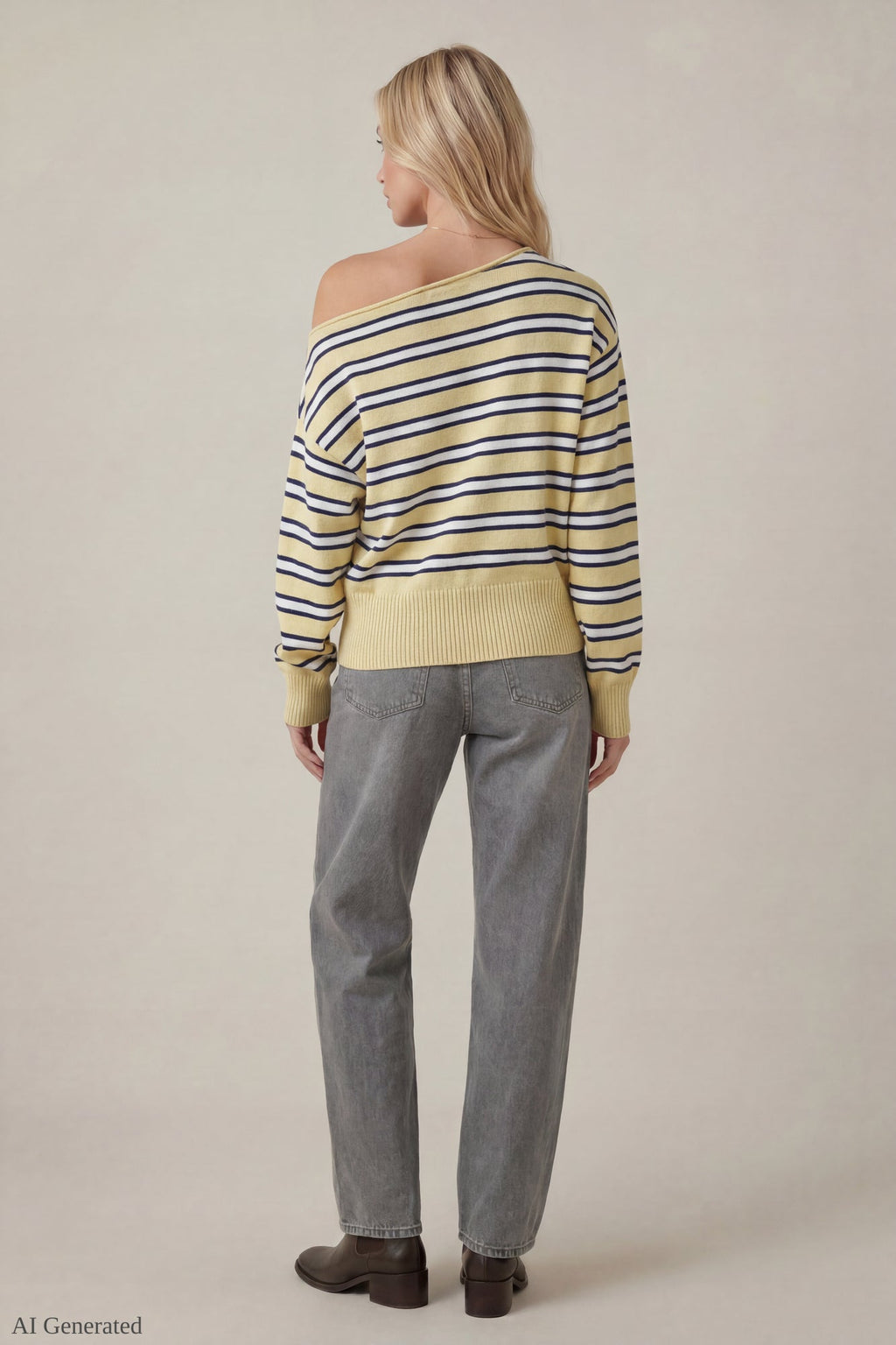 Ribbed Off-Shoulder Sweater