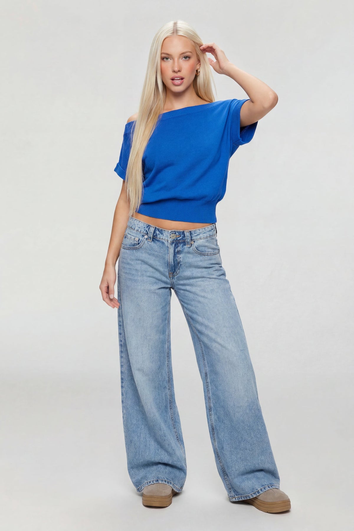 One Shoulder Knit Sweater