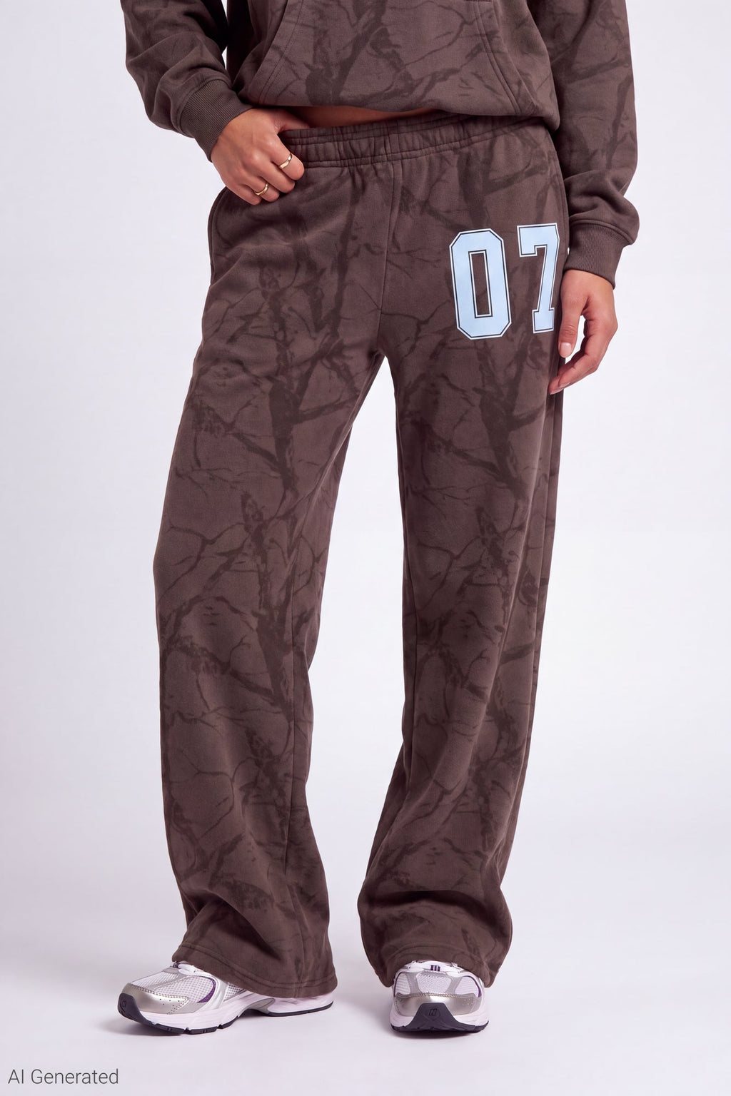 Luxe Fleece Graphic Wide Leg Sweatpant