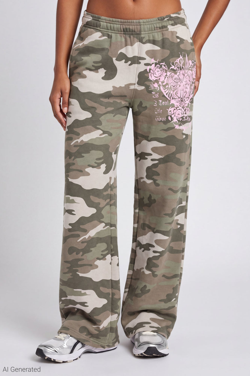 Luxe Fleece Graphic Wide Leg Sweatpant