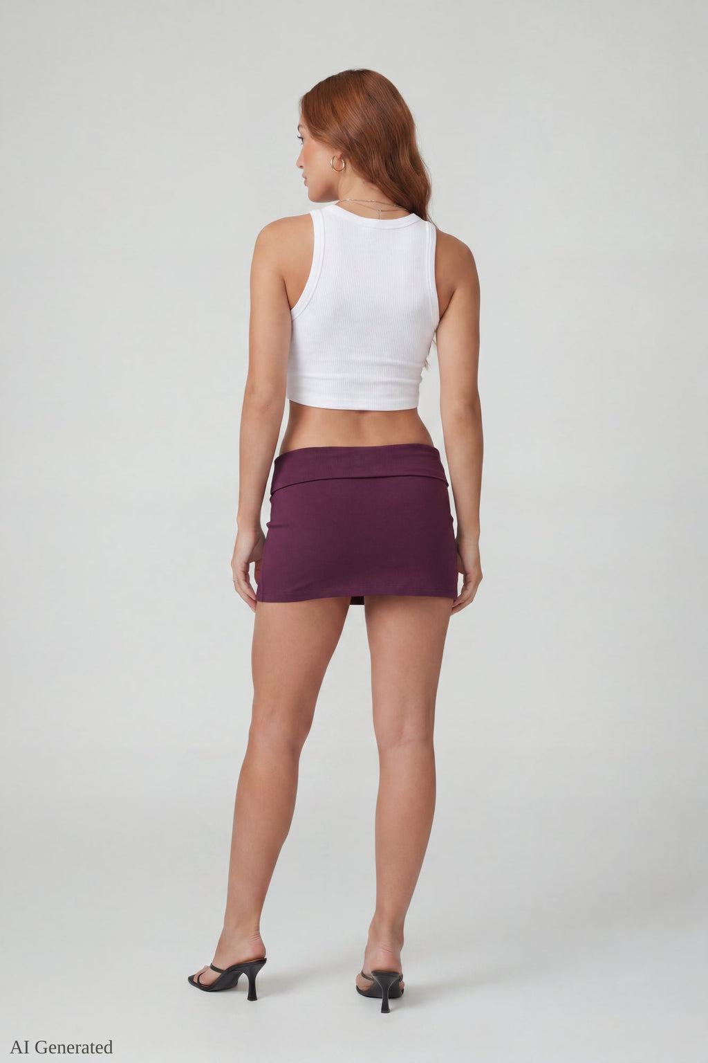 Graphic Drawstring Mini Skirt