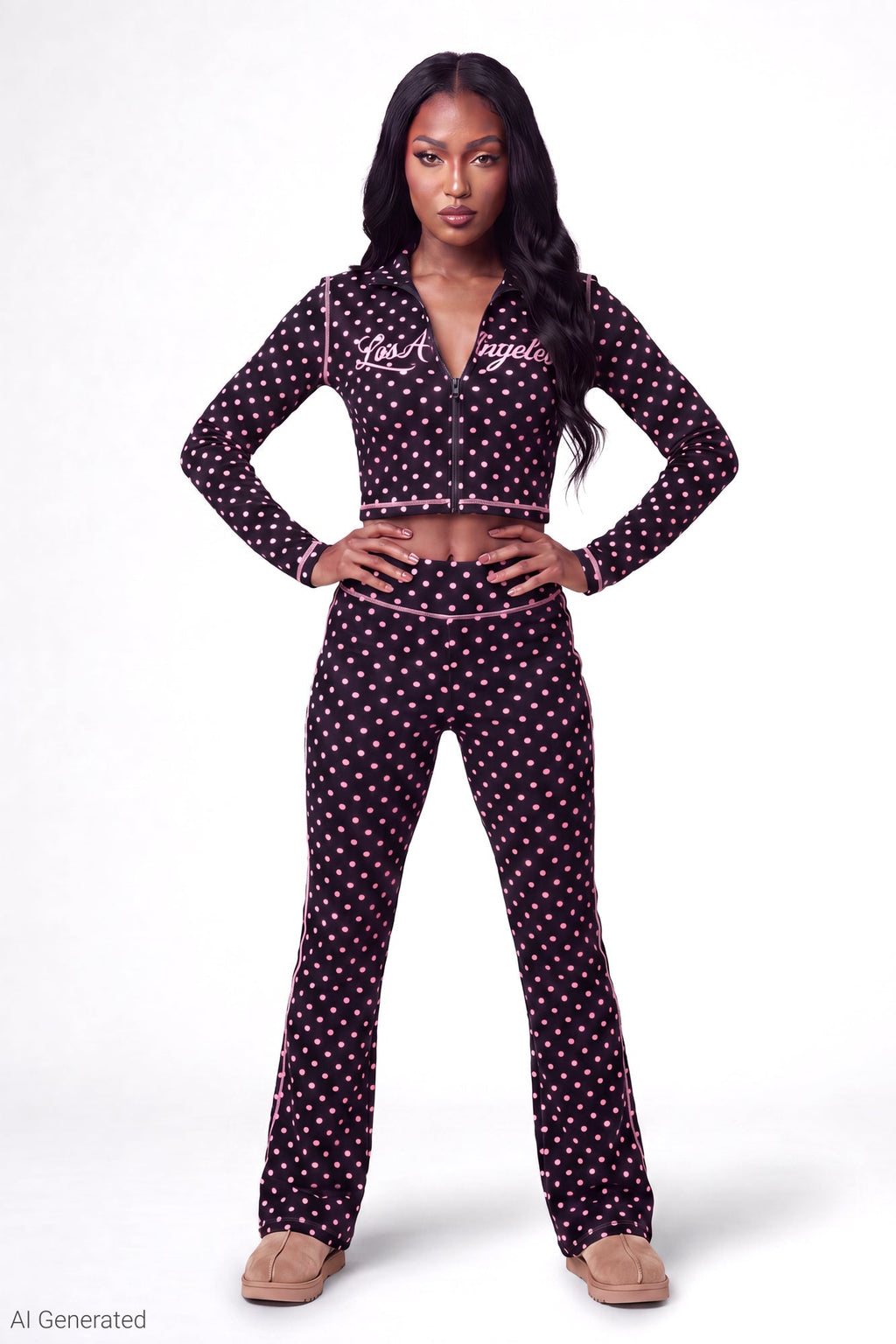 Printed Graphic Flare Pant