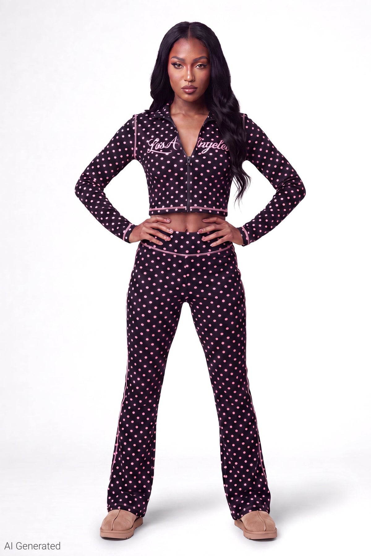 Printed Graphic Flare Pant
