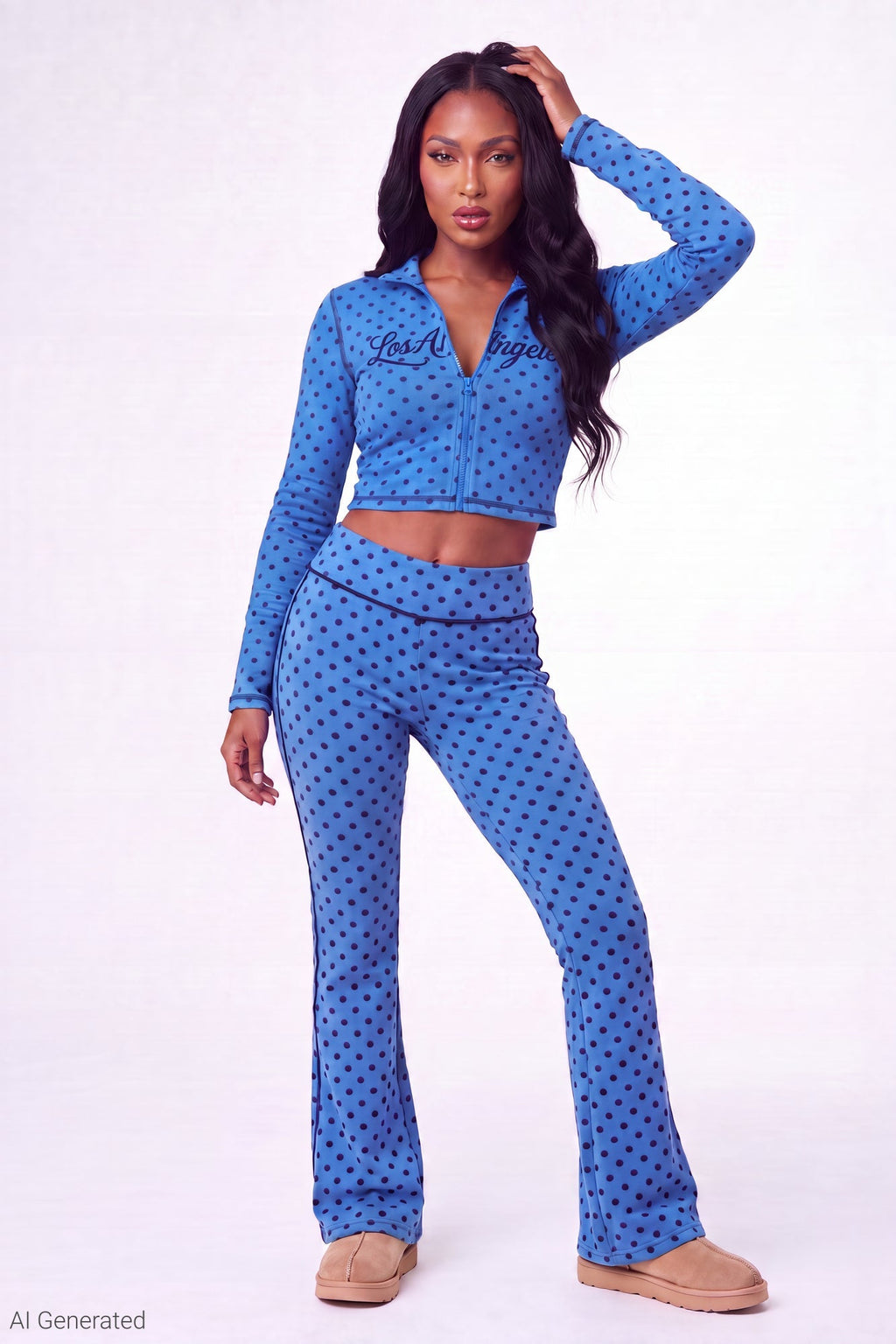 Printed Graphic Flare Pant