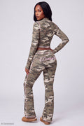 Printed Graphic Flare Pant