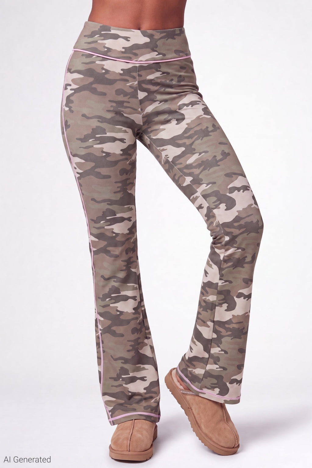 Printed Graphic Flare Pant