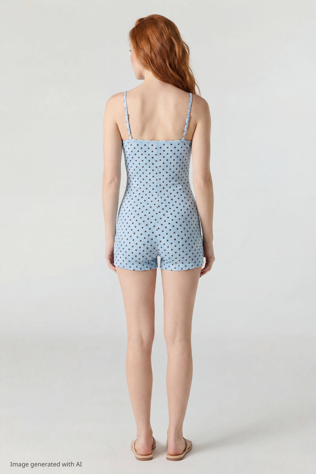 Soft Ribbed Lace Trim Romper