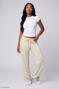 Lace Trim Printed Pajama Pant