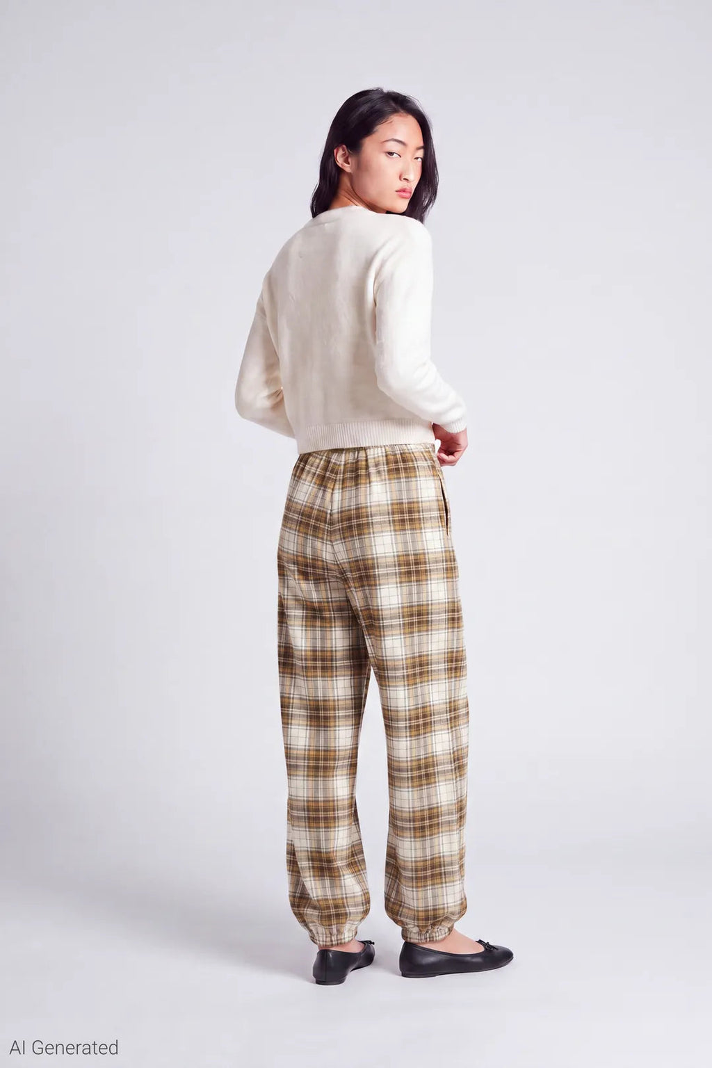 Plaid Flannel Balloon Leg Pajama Pant