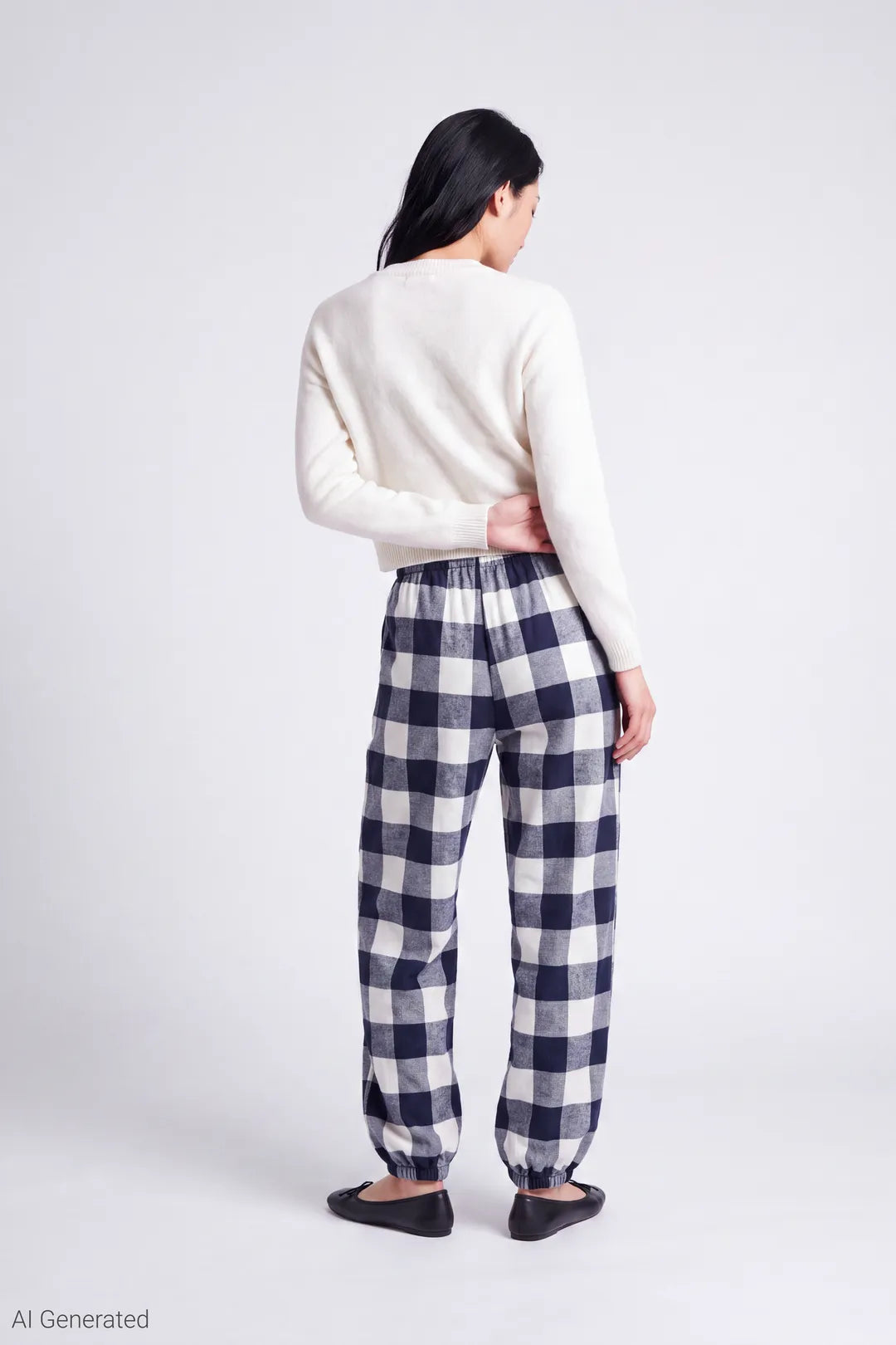 Plaid Flannel Balloon Leg Pajama Pant