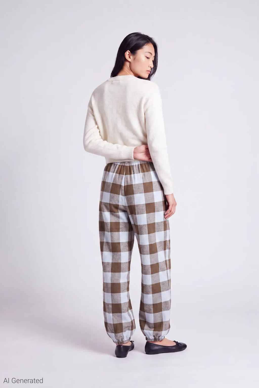 Plaid Flannel Balloon Leg Pajama Pant