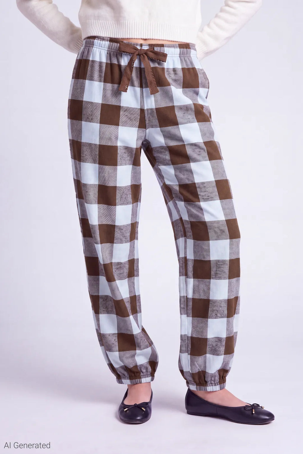 Plaid Flannel Balloon Leg Pajama Pant