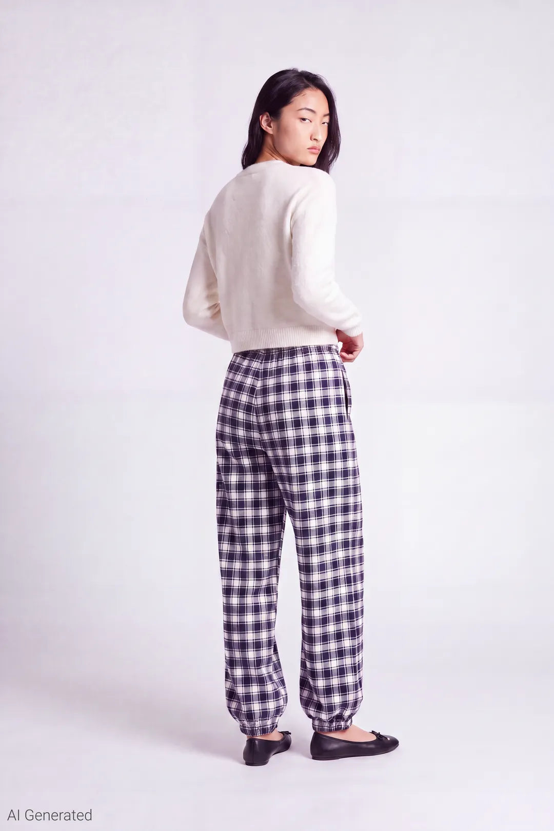 Plaid Flannel Balloon Leg Pajama Pant