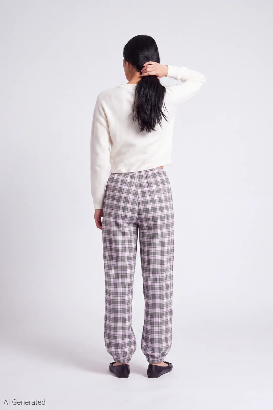 Plaid Flannel Balloon Leg Pajama Pant