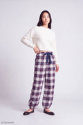 Plaid Flannel Balloon Leg Pajama Pant