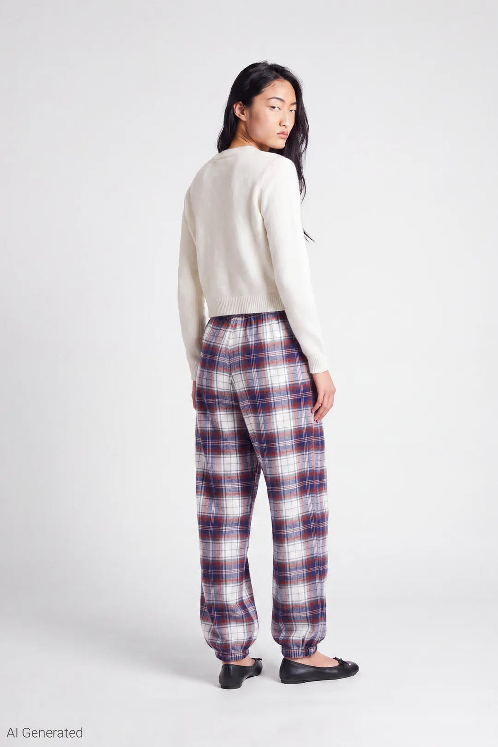 Plaid Flannel Balloon Leg Pajama Pant