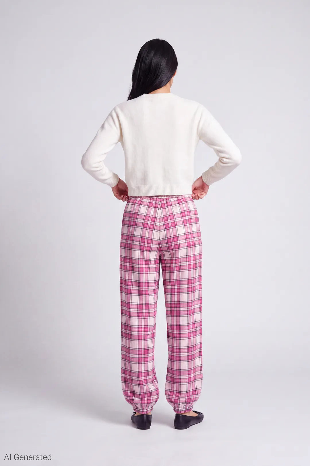 Plaid Flannel Balloon Leg Pajama Pant