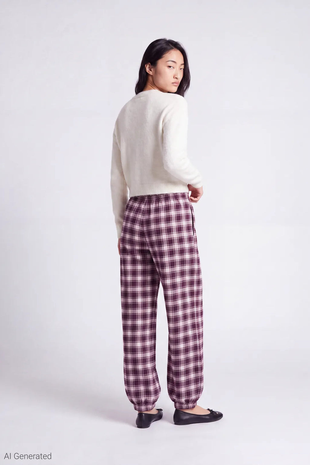 Plaid Flannel Balloon Leg Pajama Pant