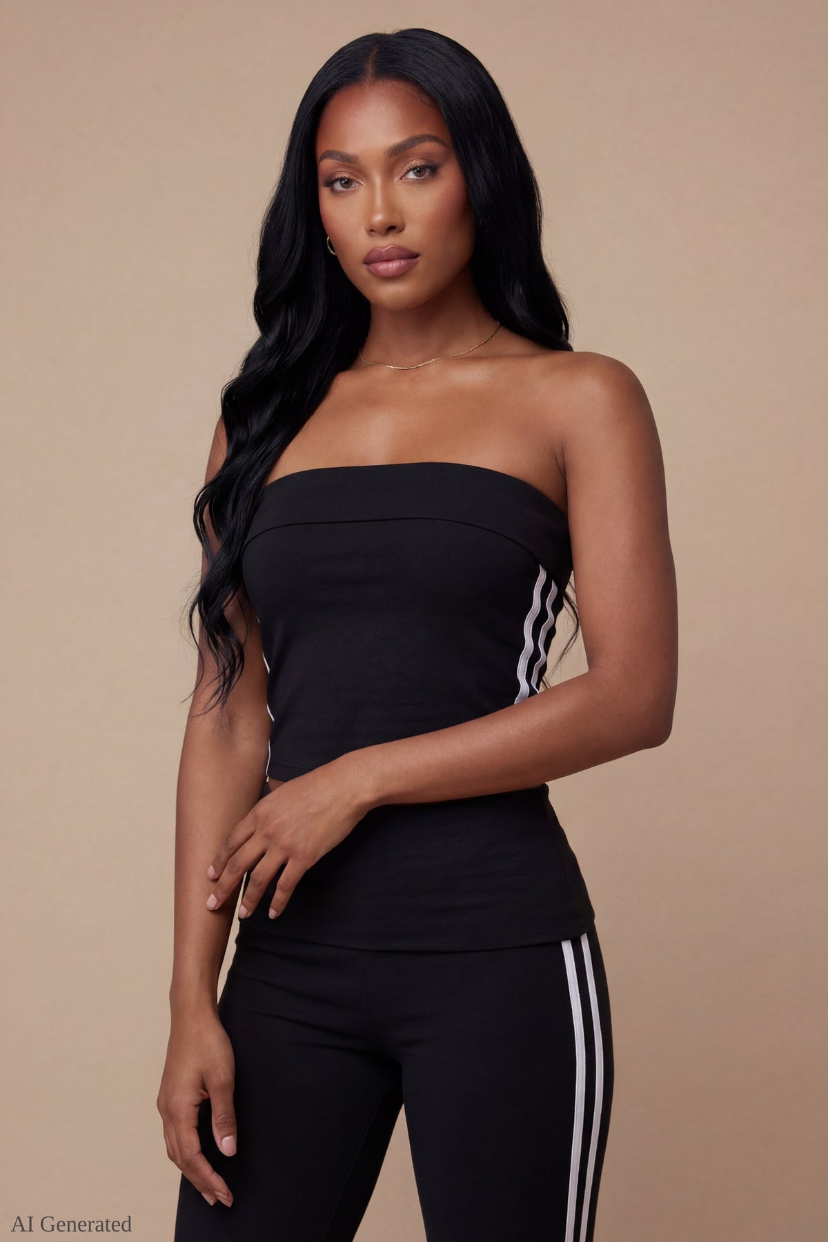 Foldover Tube Top & Flare Pant Set
