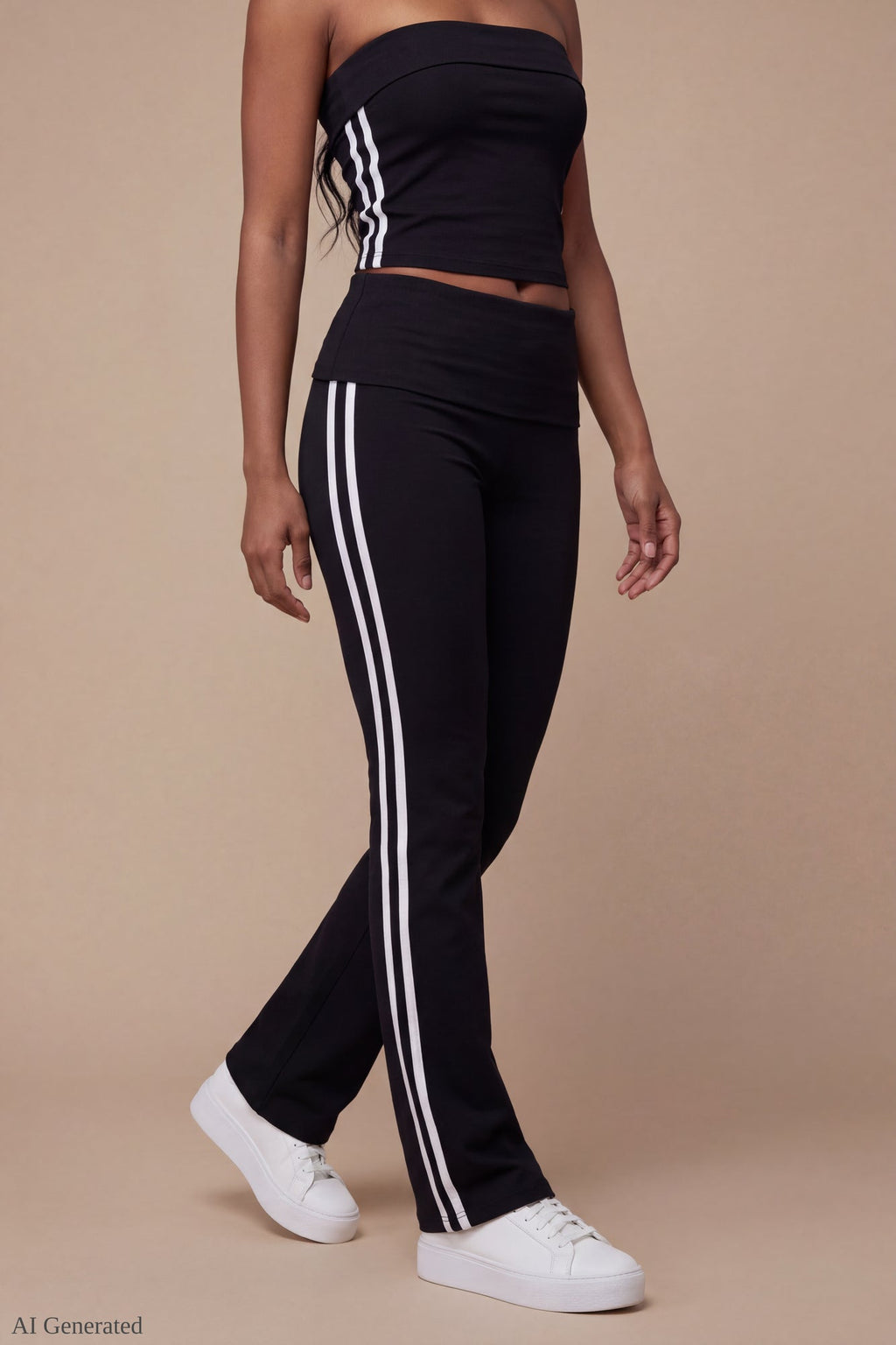 Foldover Tube Top & Flare Pant Set
