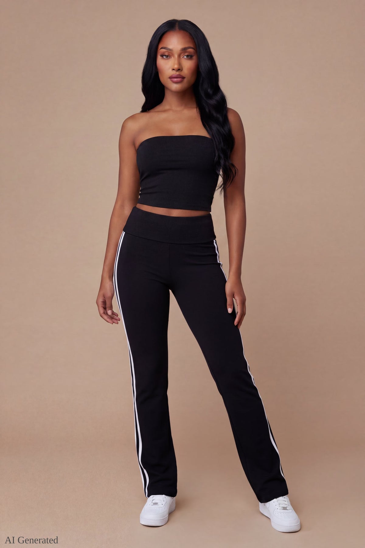 Foldover Tube Top & Flare Pant Set