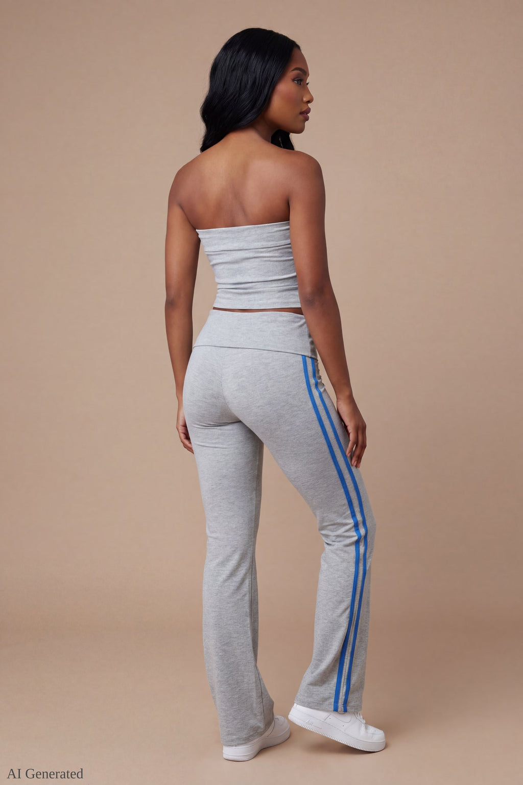 Foldover Tube Top & Flare Pant Set