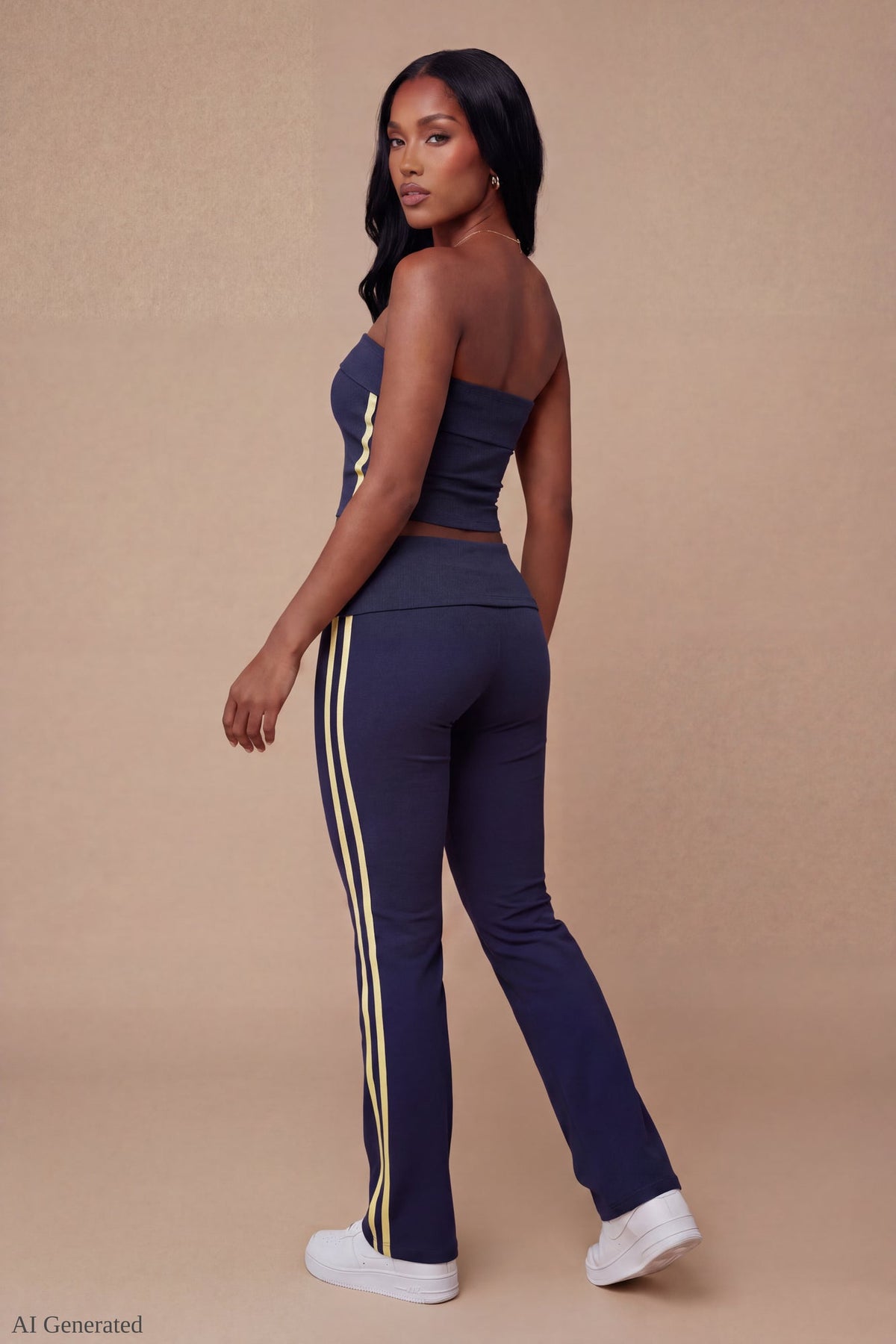 Foldover Tube Top & Flare Pant Set