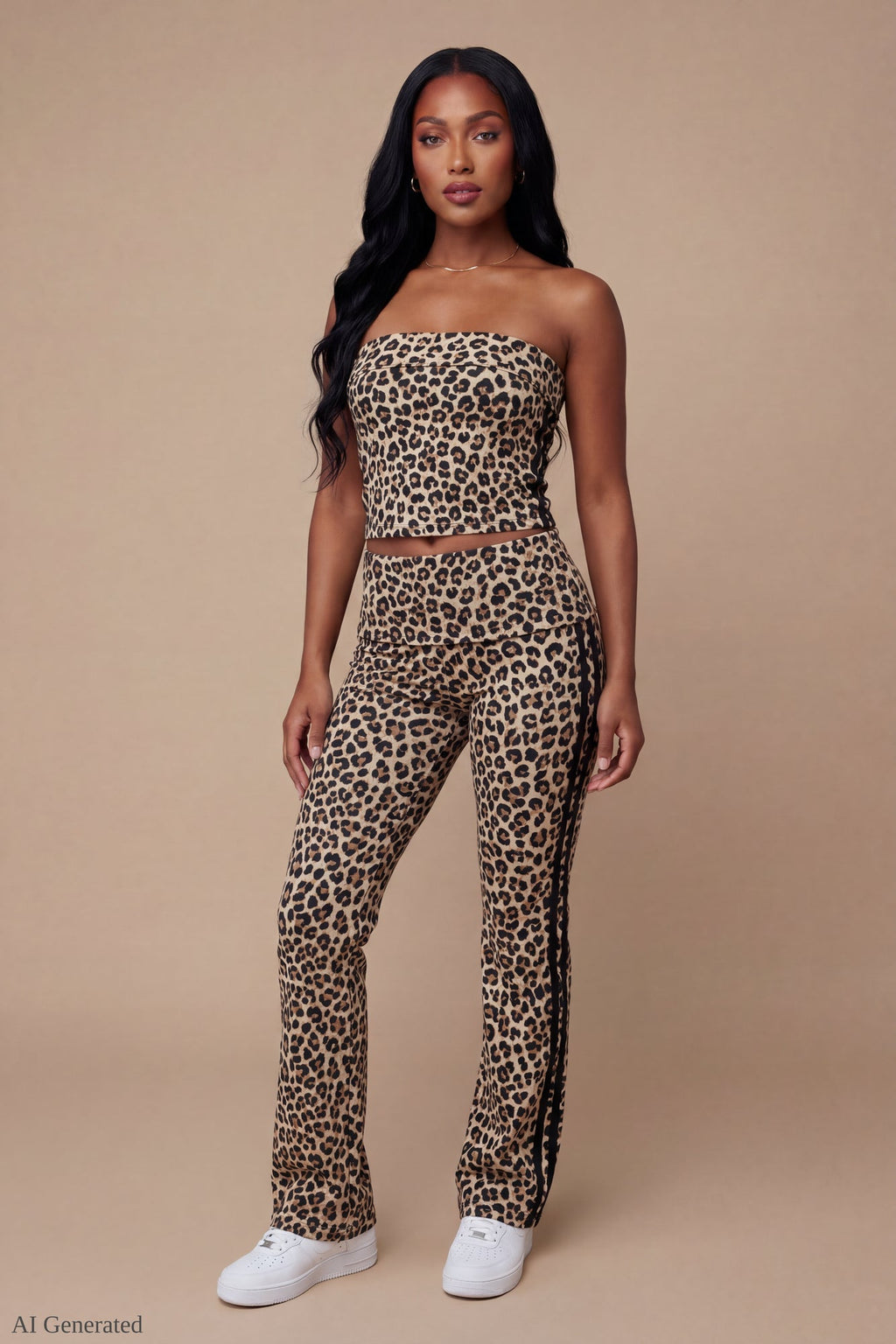 Foldover Tube Top & Flare Pant Set