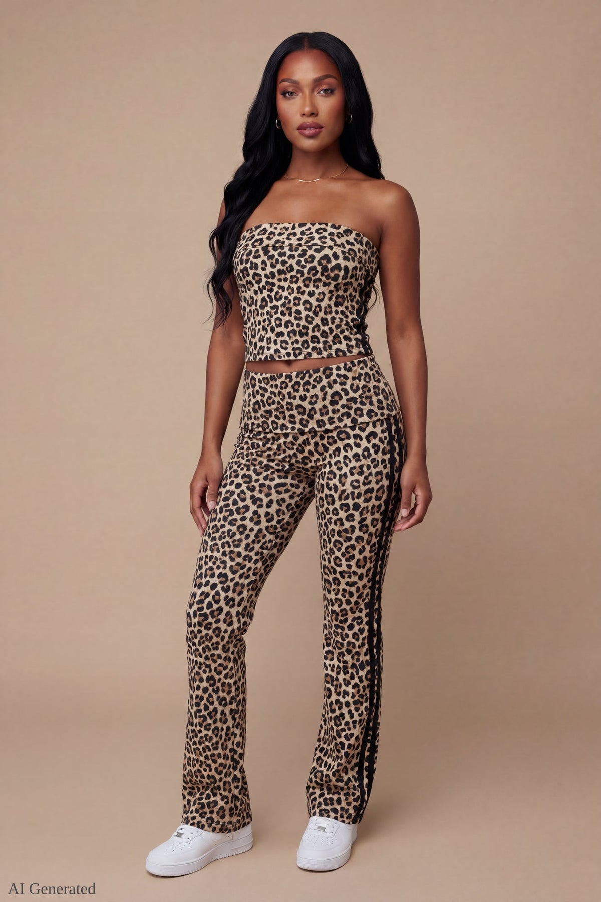 Foldover Tube Top & Flare Pant Set
