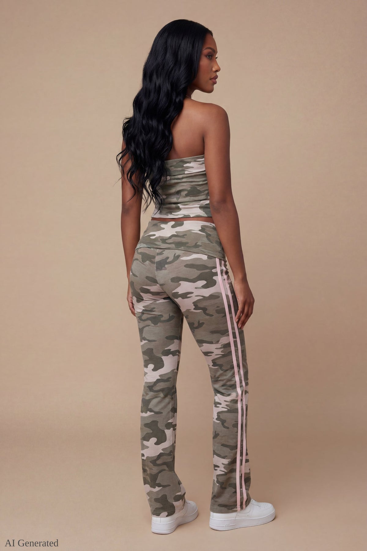 Foldover Tube Top & Flare Pant Set