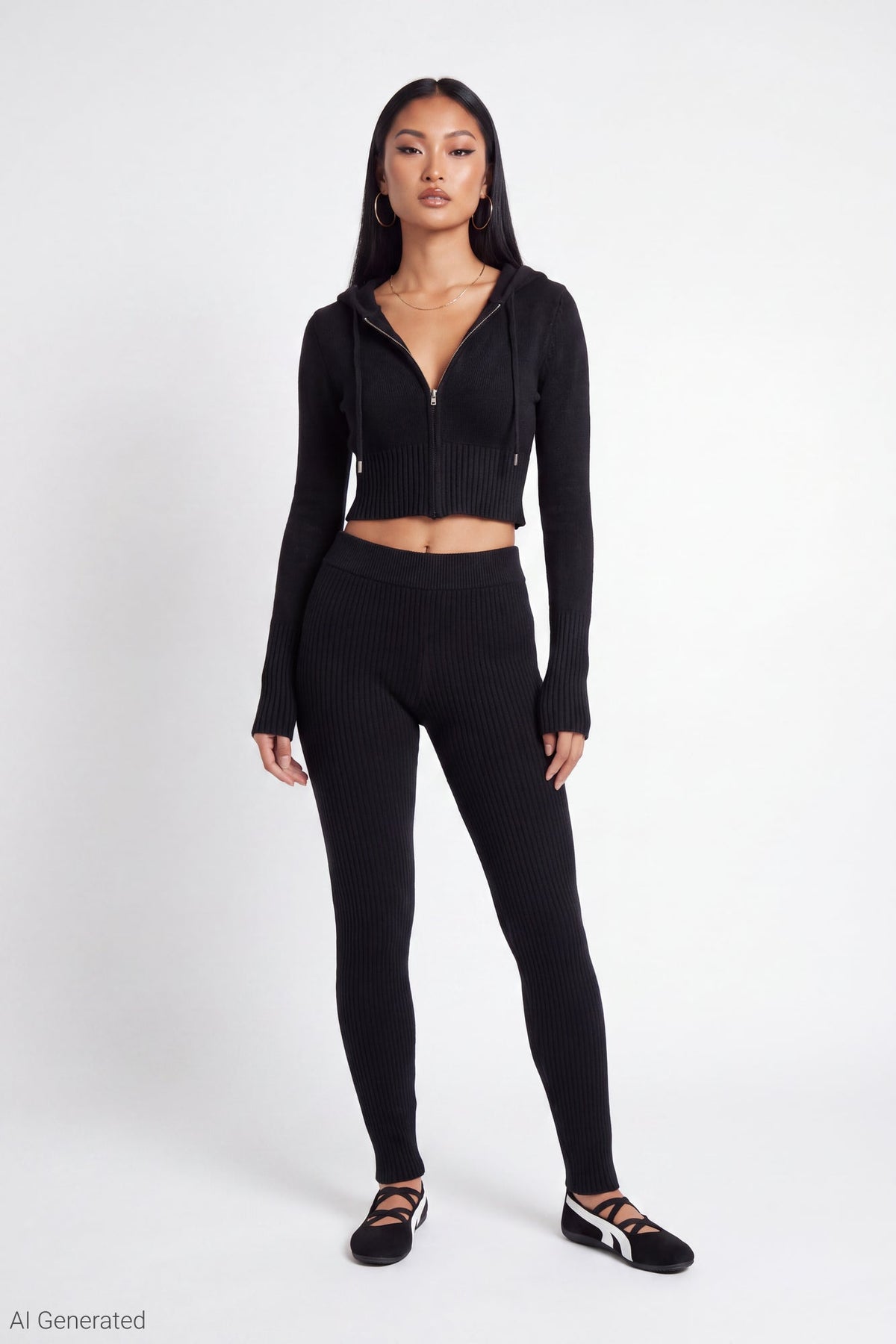Zip-Up Sweater Hoodie