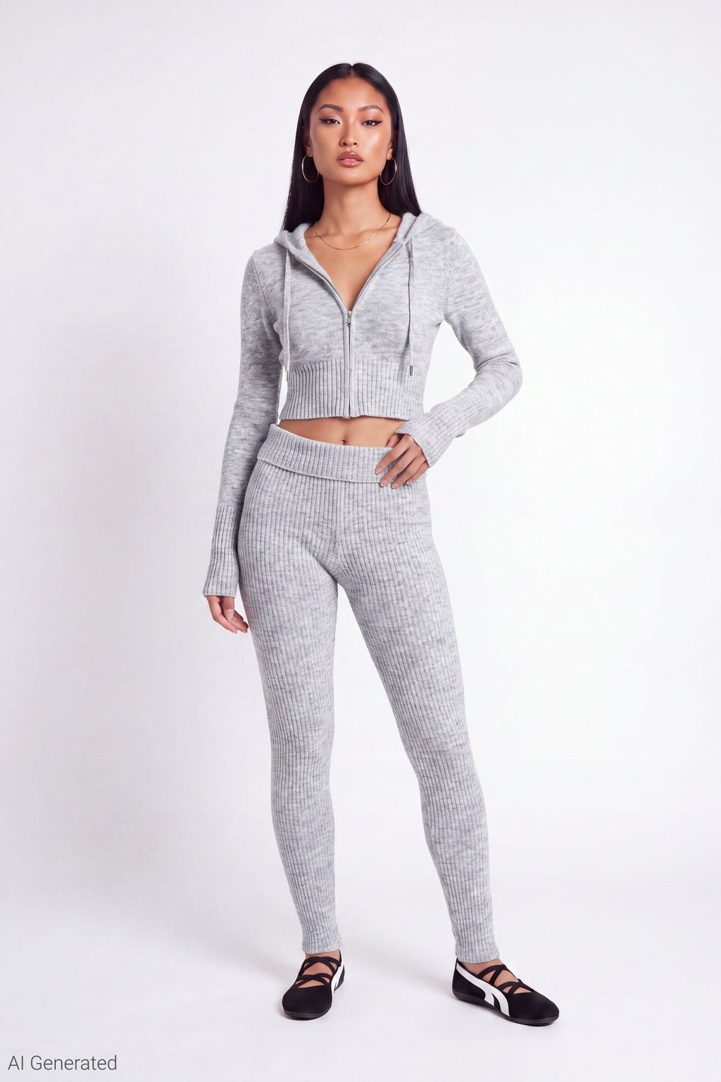 Zip-Up Sweater Hoodie