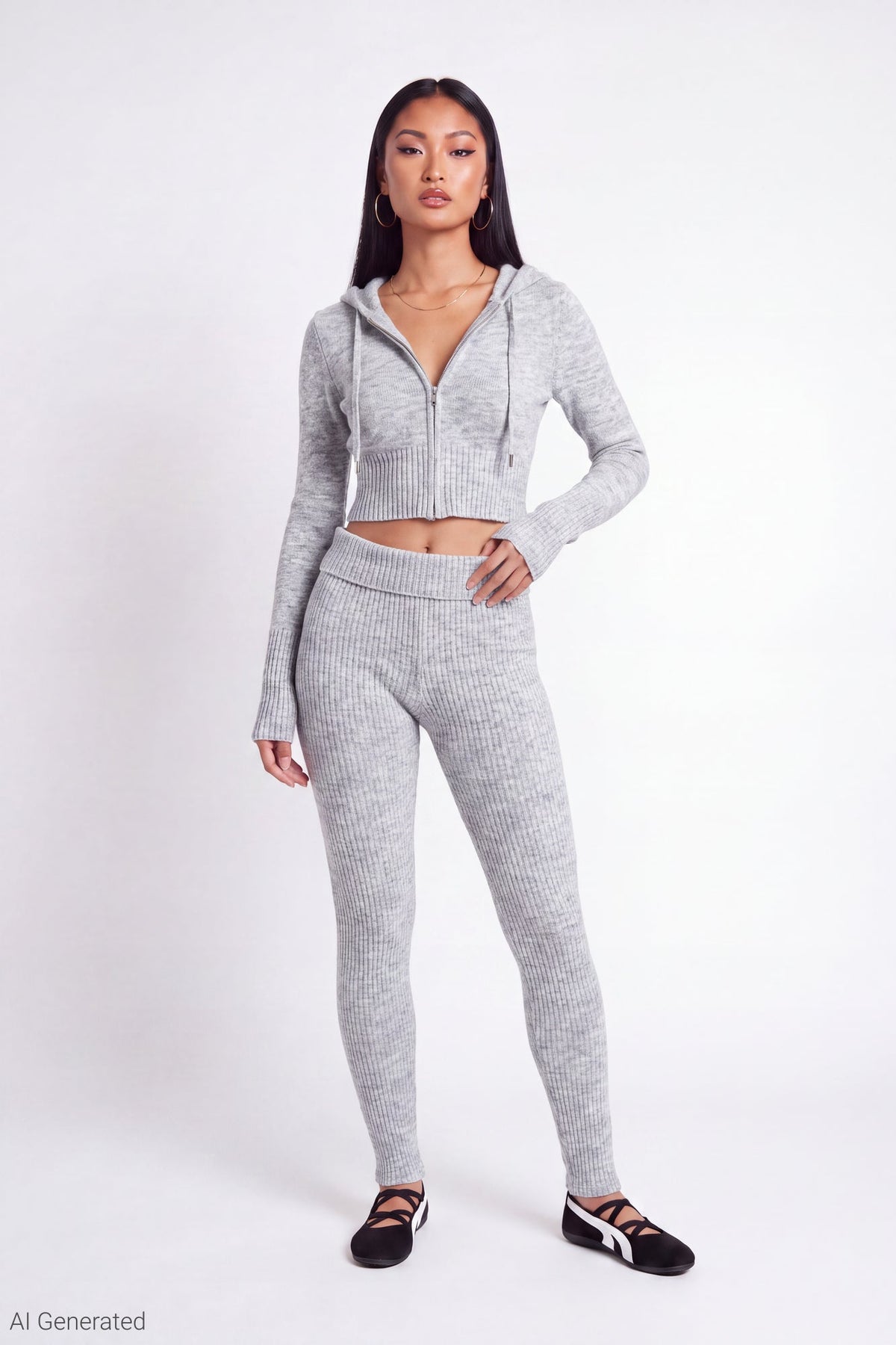 Zip-Up Sweater Hoodie