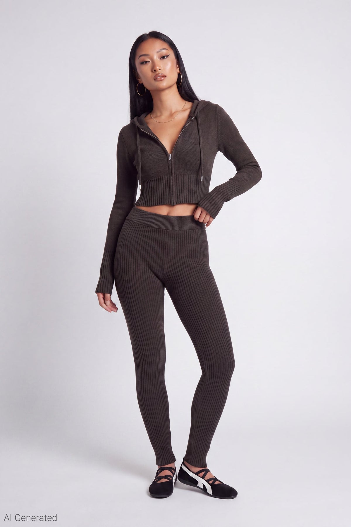 Zip-Up Sweater Hoodie