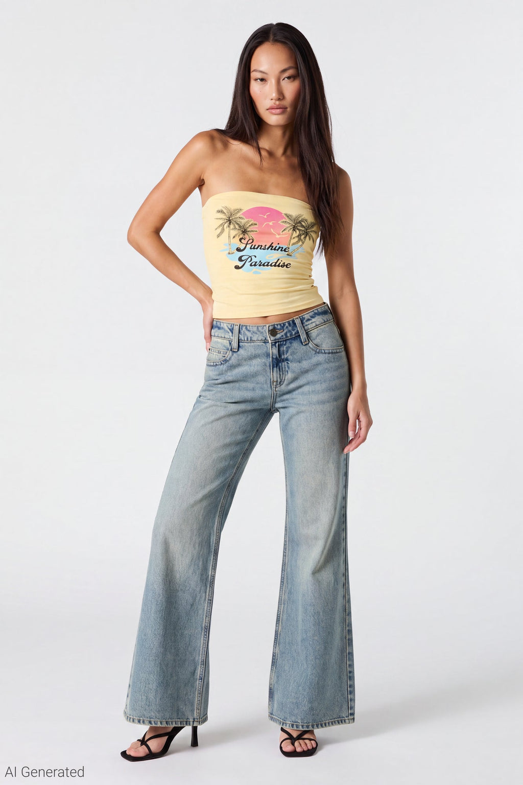 Summer Graphic Tube Top