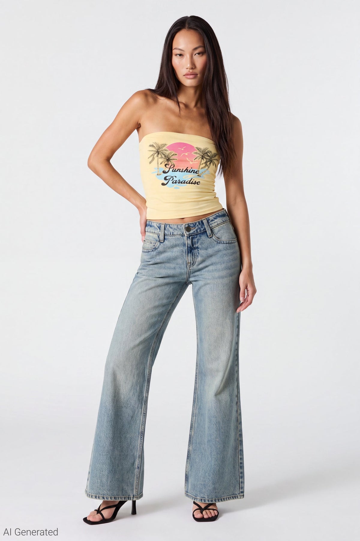 Summer Graphic Tube Top