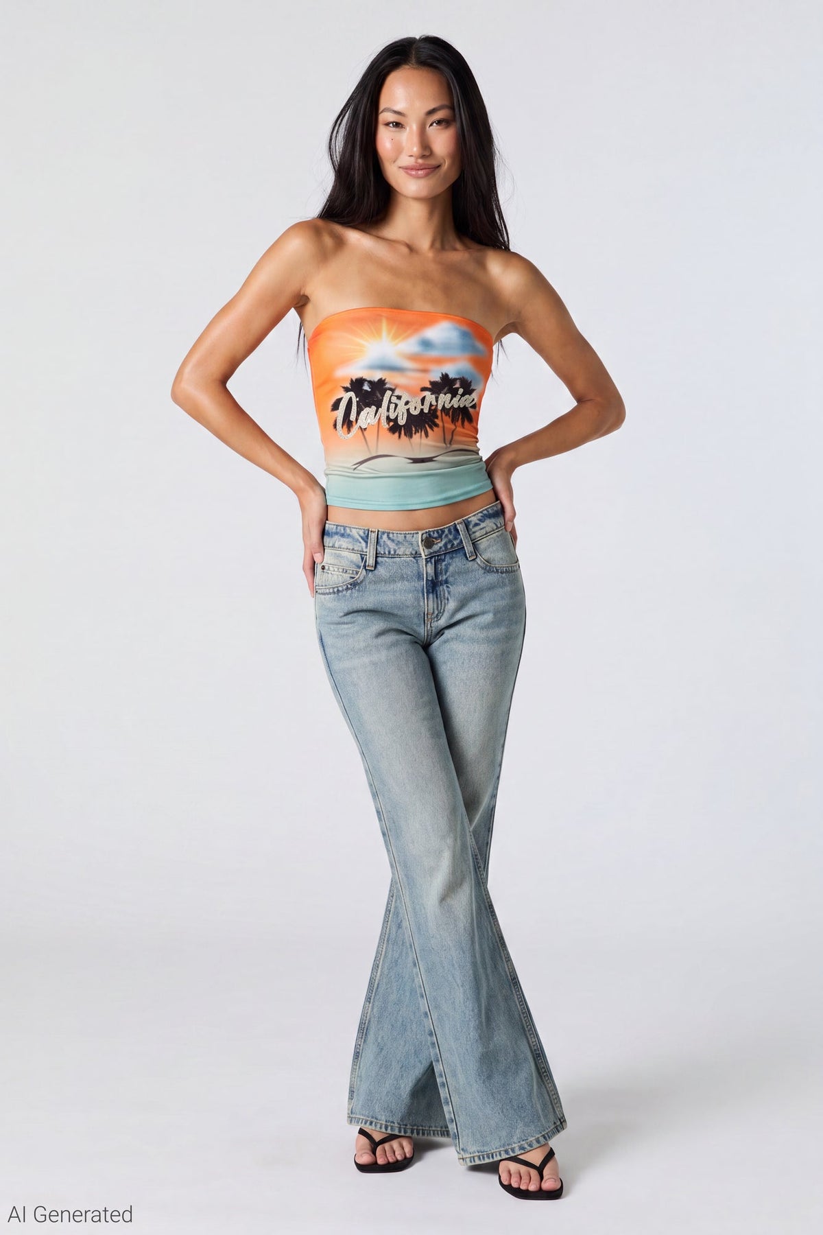 Summer Graphic Tube Top