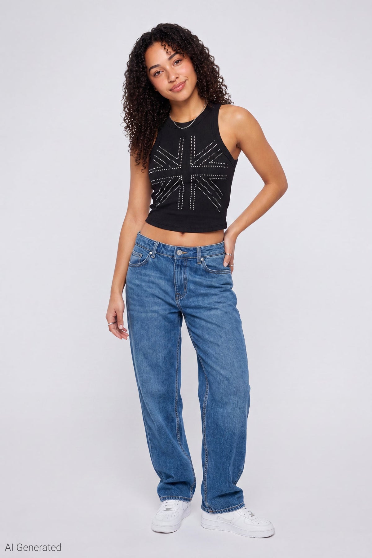 Ribbed Graphic Tank