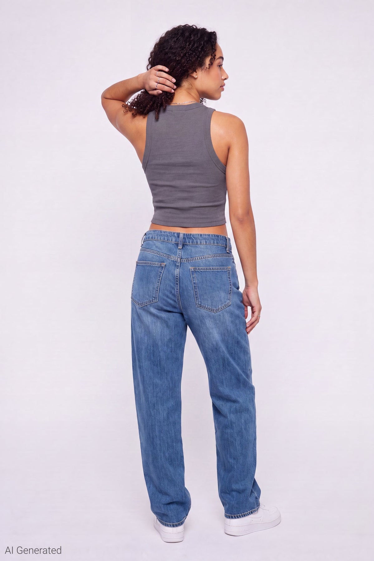 Ribbed Graphic Tank